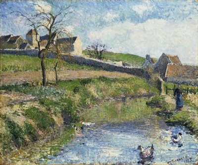 The Farm at Osny by Camille Jacob Pissarro